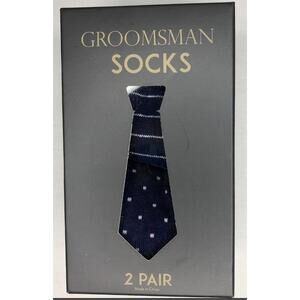 Groomsman Socks 2 pairs In Box NEW Markings by CR Gibson Weddings